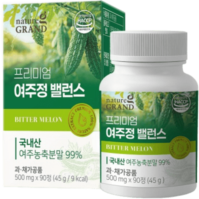 프리미엄 여주정 국내산 유기농 여주 추출물 분말 가루 농축 캡슐 식물 여주환 식약청 HACCP 인증, 1개, 90정