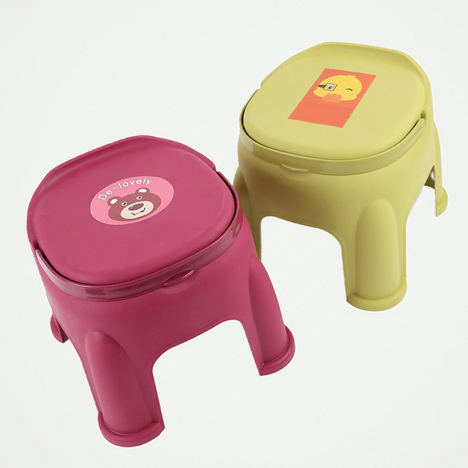 플라스틱의자 유아용 미끄럼방지 간이 캐릭터 스툴 미니의자