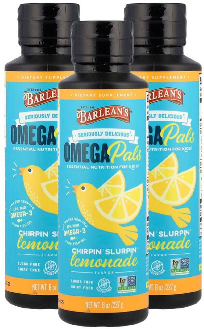 발린스 액상 오메가3 레몬에이드 Barleans Omega Pals Lemonade, 3개