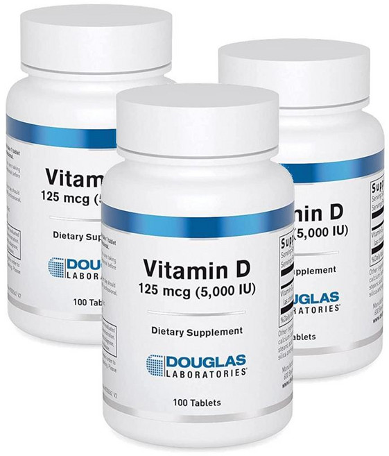 더글라스랩 비타민D 125mcg 5000IU Douglas Laboratories Vitamin D, 3개, 100정