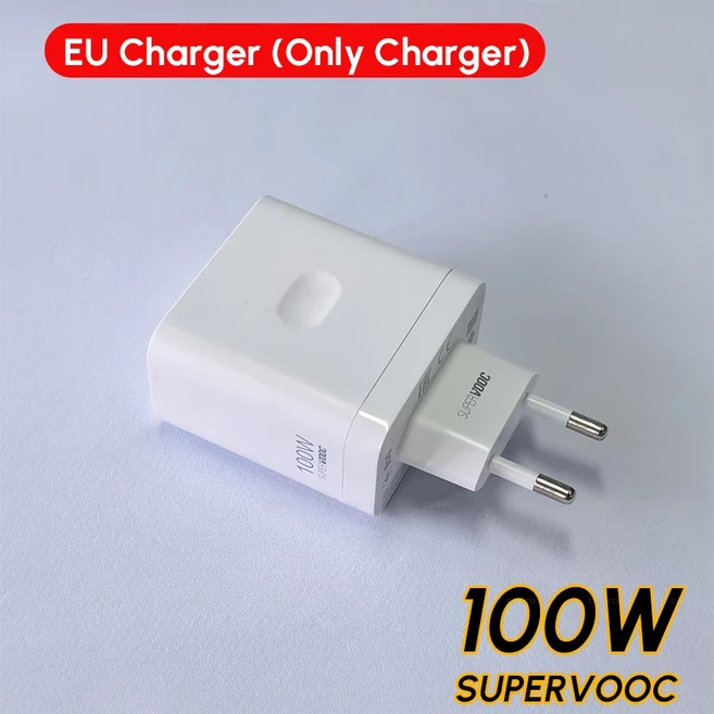 원플러스 충전기 100W 80W USB 어댑터 SUPERVOOC 타입 C 10A 케이블 오포 리얼미 고속 15 13 12 11 프로용, 08 Only EU Charger