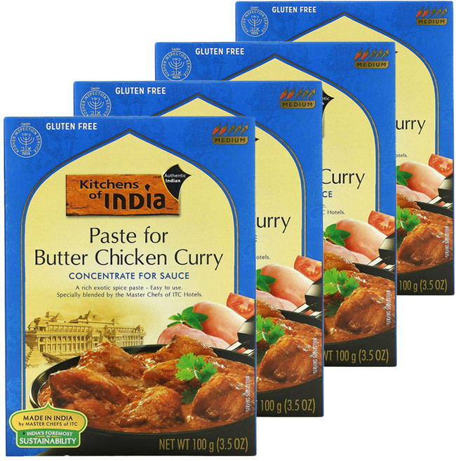 키친오브인디아 버터치킨 커리페이스트 카레피이스트 100g x 4개