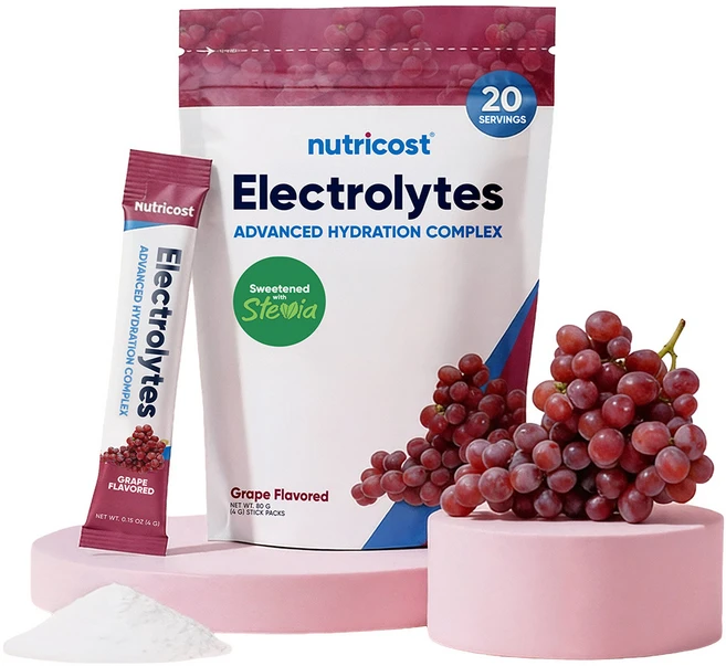뉴트리코스트 전해질 일렉트로라이트 하이드레이션 스틱팩 포도향 20개입, 1개, 80g - 쿠팡