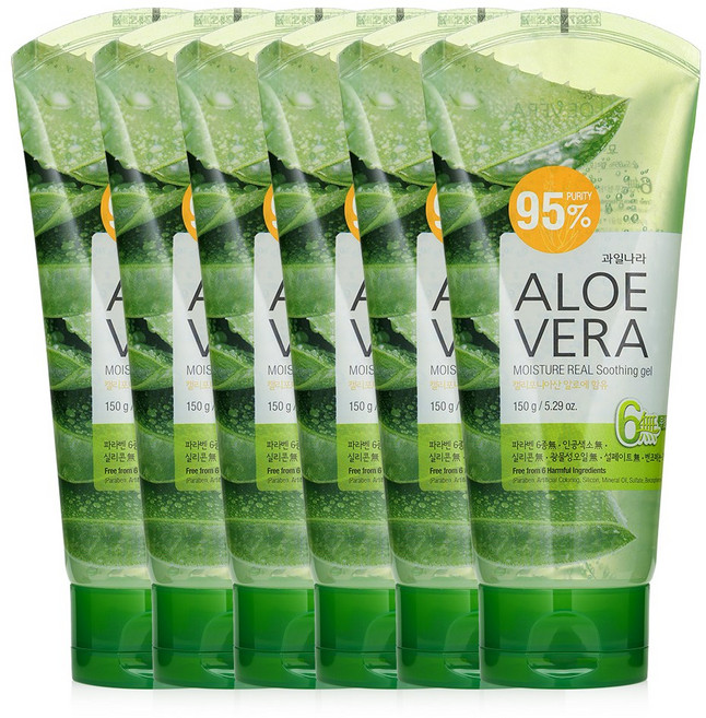 과일나라 알로에베라 모이스처 수딩젤, 6개, 150ml