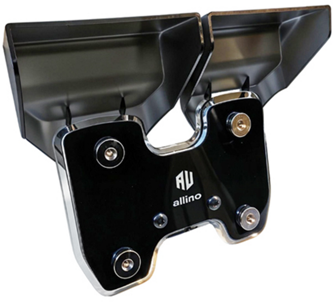 알리노 오토바이 자석 충전거치대 LED라이팅 2구커버 (핸들형), 핸들형, 블랙