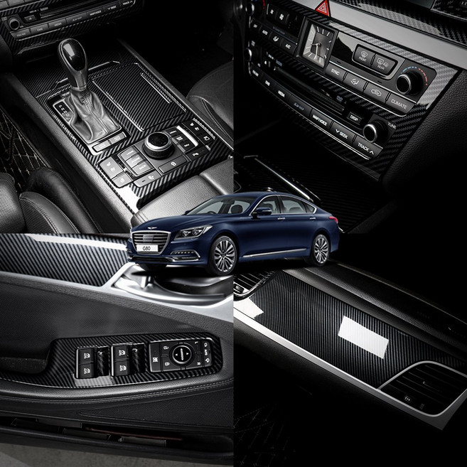 더블랙 호환 G80 스포츠 DH 실내 튜닝 용품 카본 몰딩 모음 호환, 05.윈도우스위치 4P