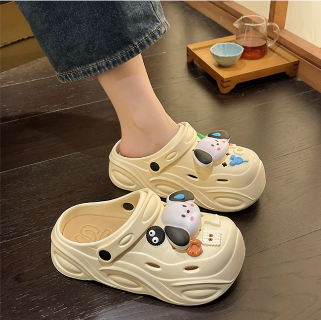 여성 샌들 신한 6cm 키높이 통굽 외출용 미용실 여성 슬리퍼 샌들