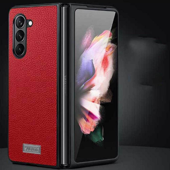 갤 겔럭시 폴드6 fold6 초슬림&심플 컬러 가죽 핸드폰 케이스