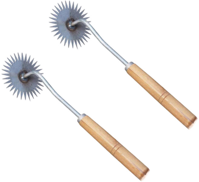 1+1 헬스와미 톱니 잡초제거 호미 원예 텃밭 뿌리 제초 농기구 갈퀴, 1세트