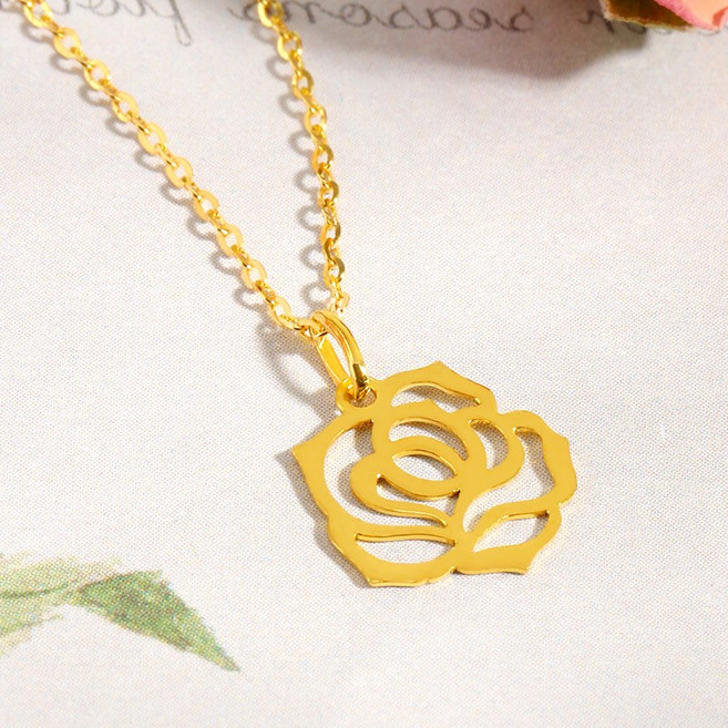 [골드팡] 24k 순금 블레싱로즈 펜던트 여성용 데일리 깔끔 포인트 민자 장미꽃 행운템 수능 응원 여자친구 생일 럭셔리 소원부적 부모님 엄마 효도 선물 추천