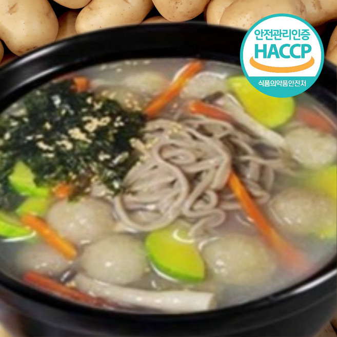 스윗쿡 무방부제 강원도 감자 옹심이 칼국수 밀키트, 5개