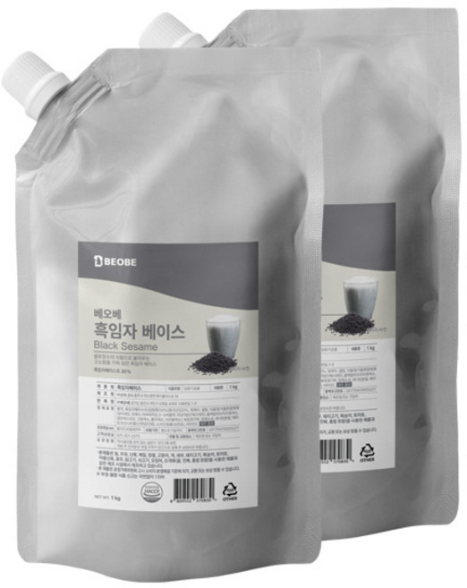 베오베 흑임자베이스, 1kg, 2개