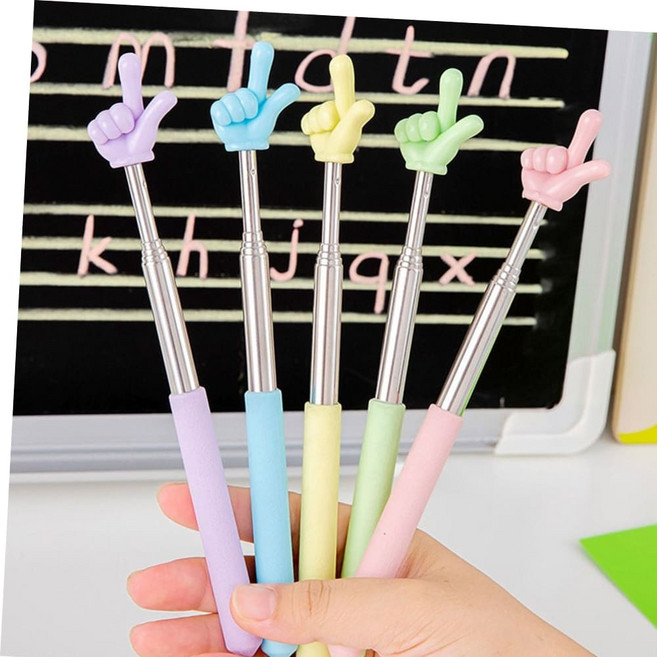 손가락 지시봉 지휘봉 포인터 5단 길이조절 길이조절지시봉 DD-12892, 랜덤