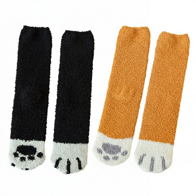 제더악 고양이발 2종 세트 수족냉증 보온 수면양말