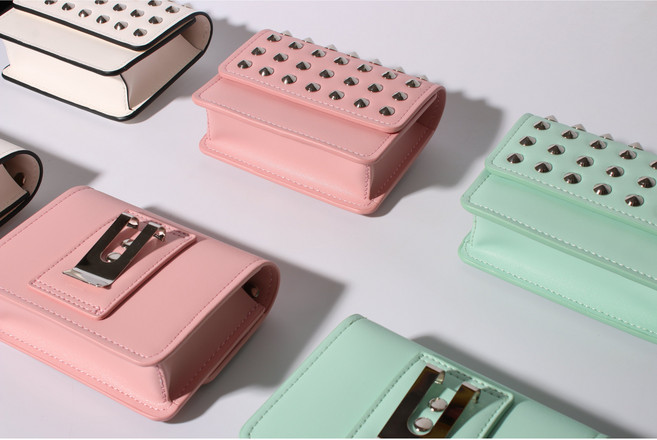 거리측정기 클립형 케이스 골프카메라 스터드 부쉬넬 보이스캐디 파우치 벨트형 겸용, 핑크