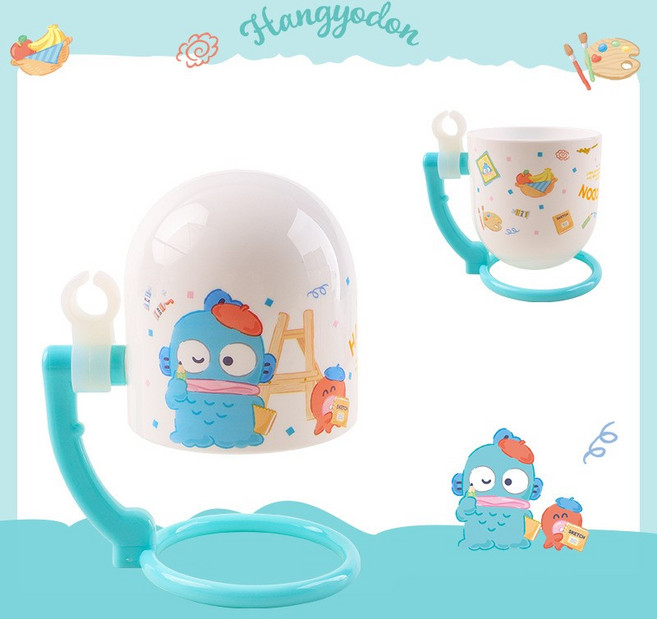 산리오 캐릭터 거꾸로 양치컵 360도 회전컵 물빠짐 칫솔꽂이, 한교동