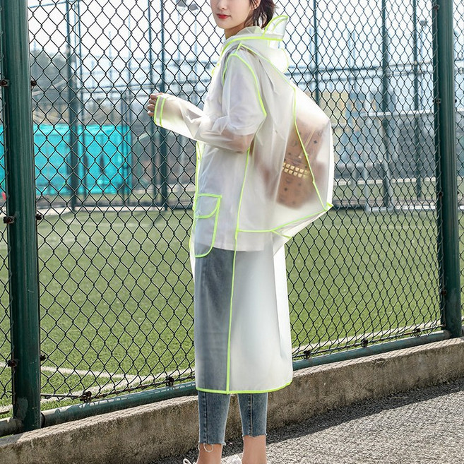 따봉오빠 성인 우비 백팩 투명챙 레인코트 고급 비옷 YY56904