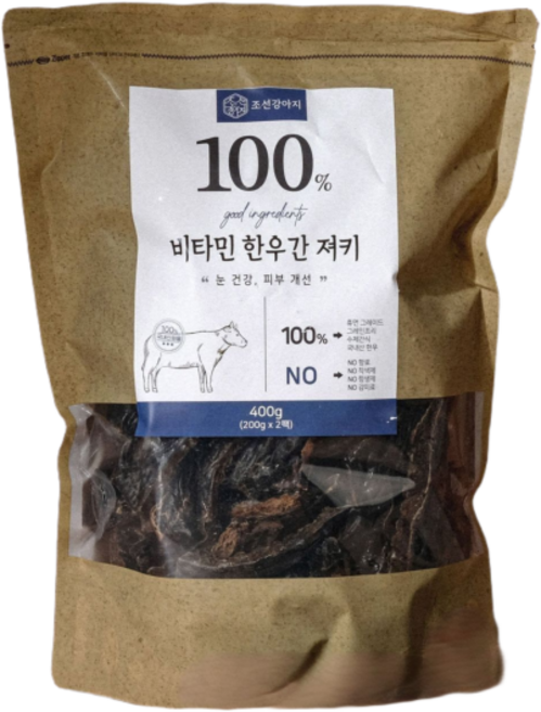 조선강아지 대용량 국산 강아지 수제간식, 비타민 한우간, 400g, 1개