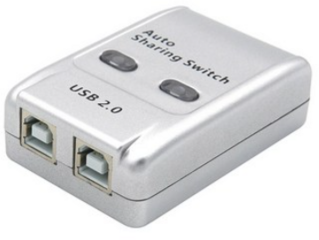 컴스 2대1 USB 수동 공유 선택기, 4포트공유기+케이블3m4개, 1개