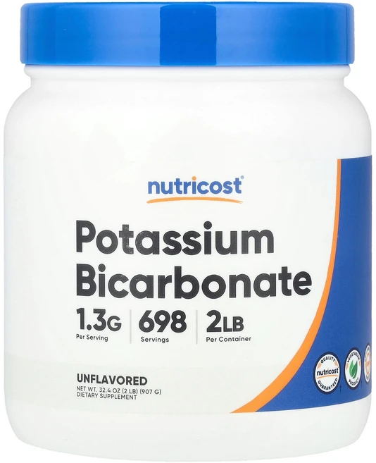뉴트리코스트 Nutricost 포타슘바이카보네이트 무맛 907g32.4oz138411원산지:기타, 1개, 907g - 쿠팡