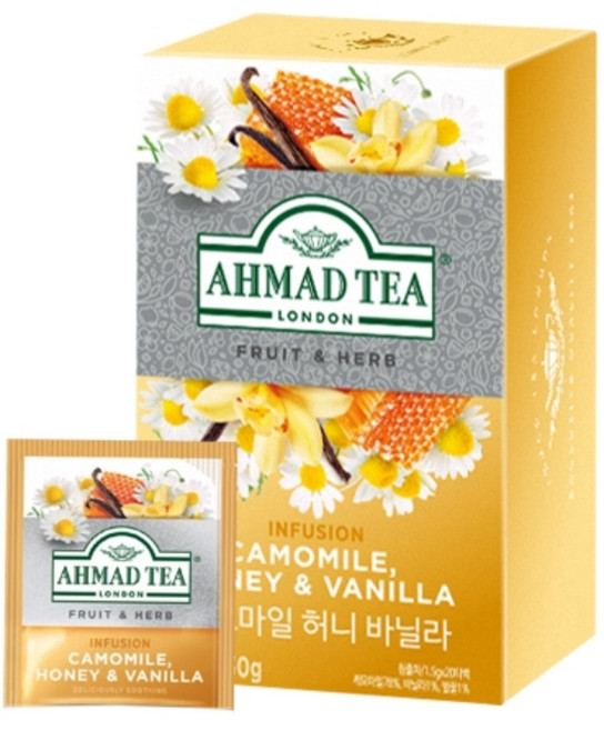 아마드티 캐모마일 허니 바닐라 차, 1.5g, 20개입, 6개