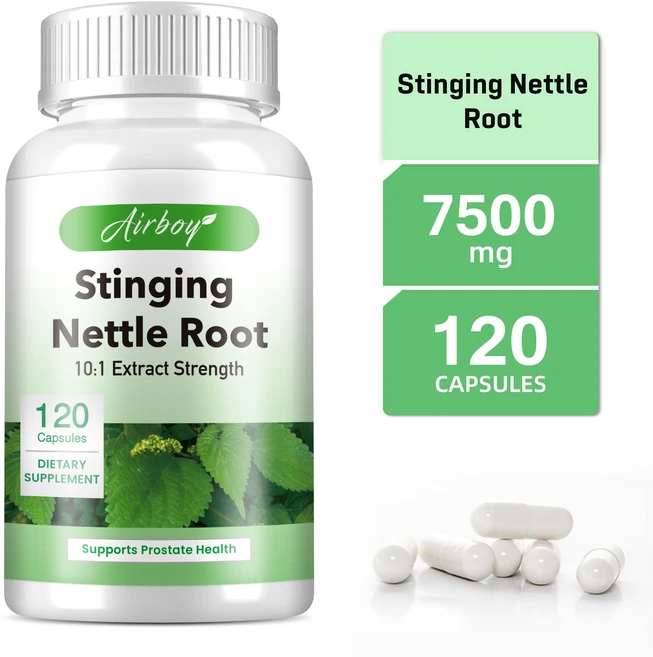 쐐기풀 뿌리 7500mg - 모발 건강 전립선 및 요로 건강 지원, 60정, 1개 - 쿠팡