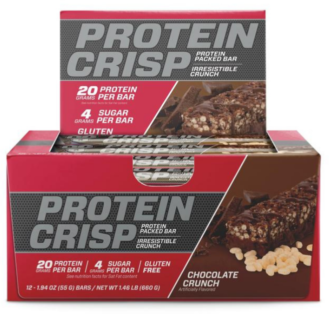 비에스엔 프로틴 크리스프 단백질 바 초콜렛 크런치 12개입, 684g, 1개