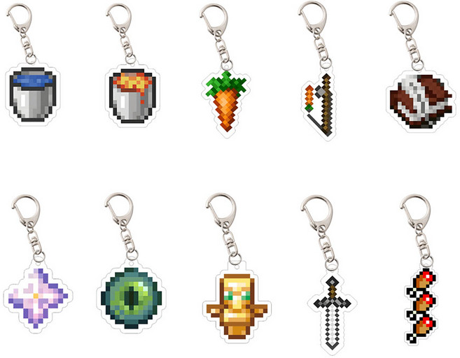 토이토이 마인크래프트 아이템 키링 10종, 1세트, 옵션2