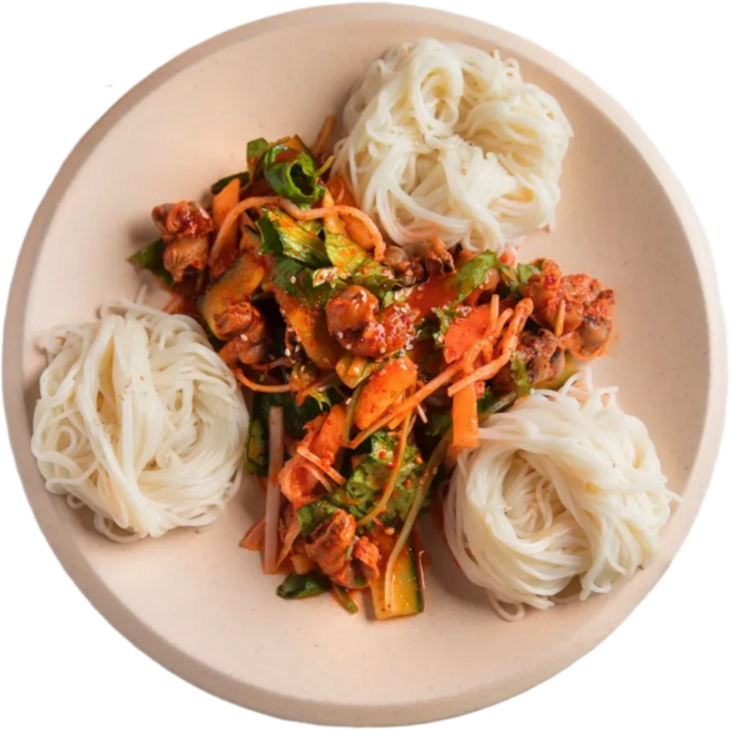 골뱅이무침 밀키트(2인) 골뱅이소면 캠핑요리 제조 배송, 1개, 1kg