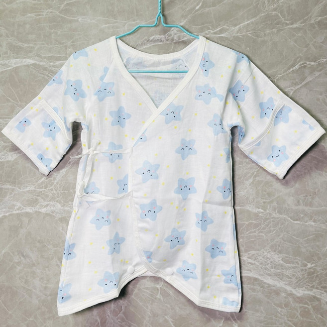 JUJU BABY 寶寶雙層紗布蝴蝶衣 純棉透氣連體衣