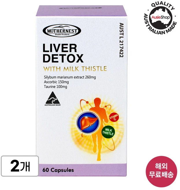 [호주] 마더네스트 리버디톡스 밀크씨슬 간 건강 정품 (27년 05월), 2개, 60정 - 쿠팡
