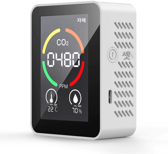 미세먼지측정기 초미세먼지 가정용 측정기 공기질, 3 in 1 화이트, 1개