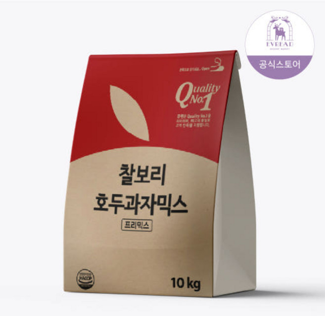 이브레드 찰보리 호두과자믹스 10kg 홈베이킹 붕어빵 케익 와플 스콘 업소용반죽, 1개