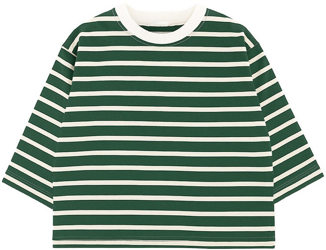 아이크레용 아동 주니어 베이직 스트라이프 긴팔 티셔츠