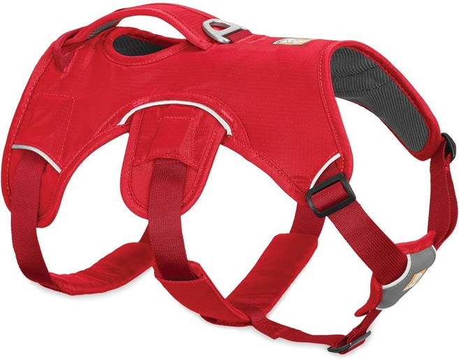 손잡이가 달린 RUFFWEAR 다목적 개 하네스-웹마스터- 조절할 수 있는- 그릇- 2개의 리시 부착물- 일상 사용을 위해-슬레이트 블루- S, 붉은 건포도, 1개