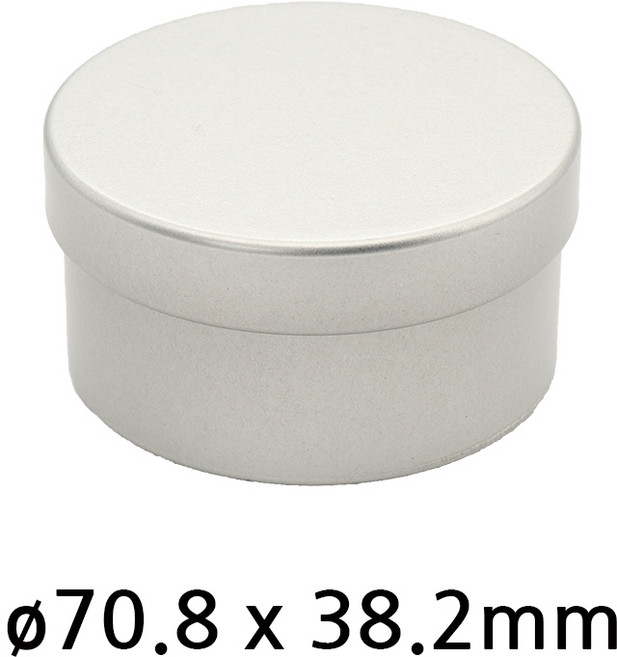 원형 R016-2 대형 틴케이스 미니 틴케이스 원형 틴케이스 철필통 원통 정리함 케이스 틴케이스 쿠키 철제 케이스, 실버, 1개