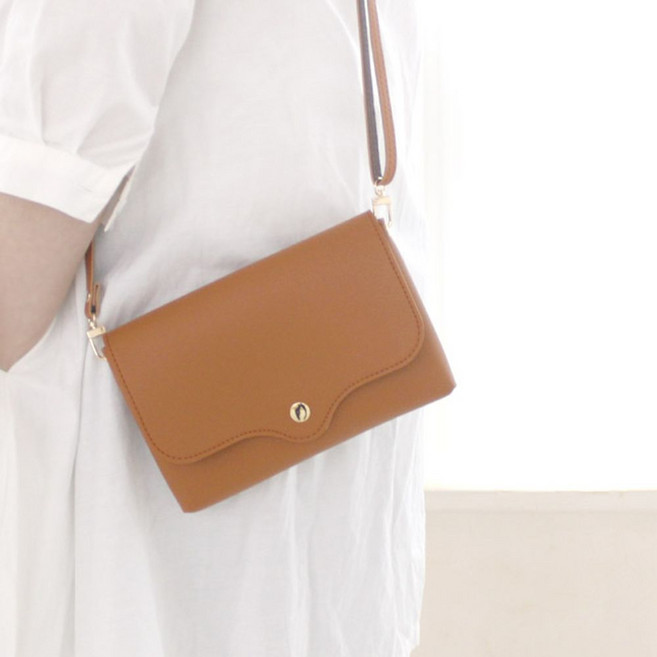 아리아라 가죽 스마트폰 심플 숄더백 가방