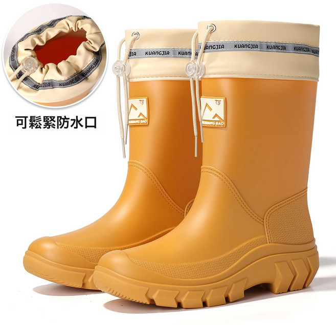 中筒女防水鞋 防滑時尚雨靴