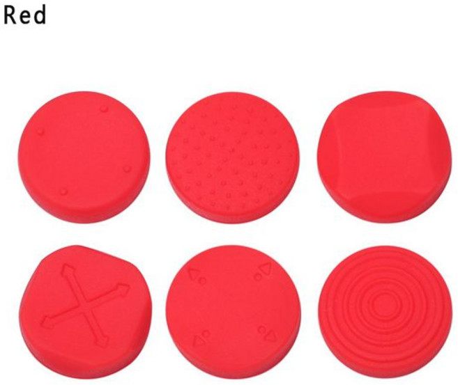 실리콘 썸스틱 그립 캡 조이스틱 아날로그 보호 커버 케이스 소니 플레이 스테이션 Psvita PS Vita PSV 10002000 슬림용 6 개, [04] red, 1개