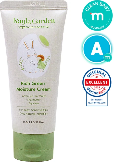 케일라가든 리치 그린 모이스처 크림 (건조 고보습 진정 수분장벽 유기농 아기크림), 1개, 100ml - 쿠팡