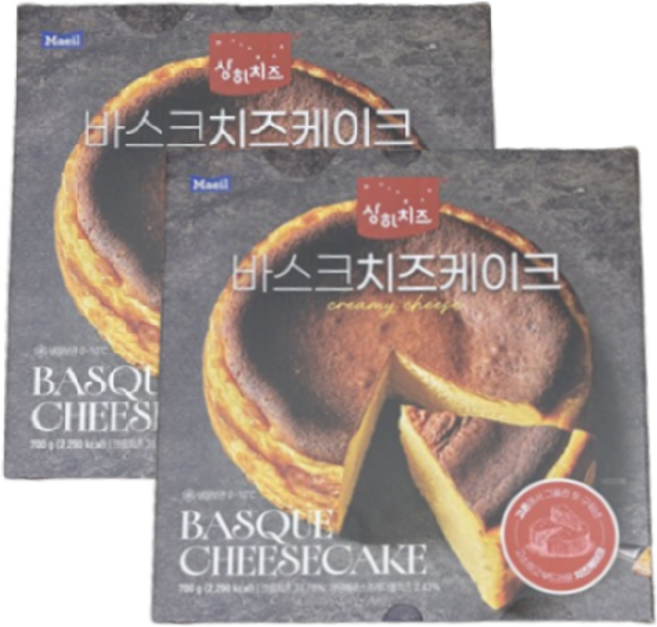 엠즈베이커스 바스크 치즈케이크, 2개, 700g
