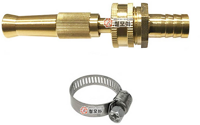신주 호스 연결 노즐 스프레이건 16mm 19mm 25mm 3종 모음 물분사기 세차 스프레이건 물호스 고압신주분사기 정원관리 고압분사, 황동BC 노즐스프레이건 16mm+밴드-호스연결(신주), 1개