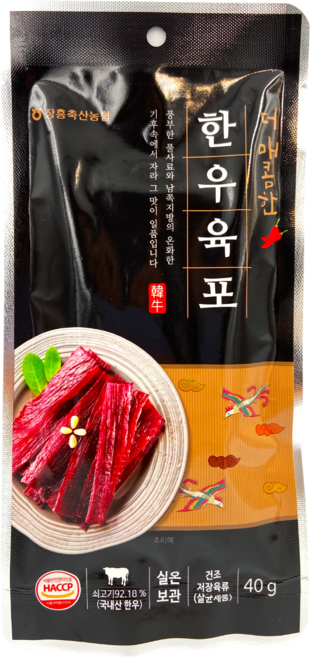 국산 장흥축협 한우육포, 1개, 40g