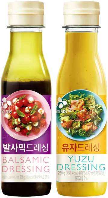 CJ 발사믹드레싱소스 250g 1개 + 유자드레싱소스250g 1개