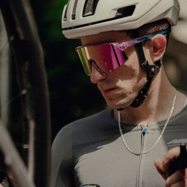 백퍼센트 100프로 S3 토요코 하이퍼 바이탈핑크미러렌즈 야구 러닝 자전거 스포츠 고글, 1개