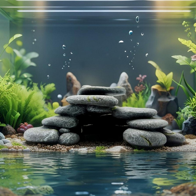 HY아쿠아 어항 무균 돌 은신처 바위 수족관 장식 은신처 산란상, 1개