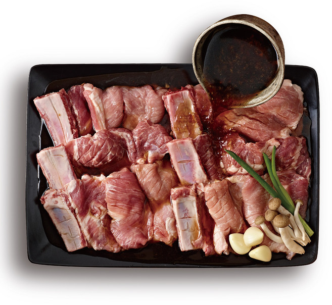수제 양념돼지갈비 한돈 냉동 쌍교 숯불갈비, 1개, 1kg