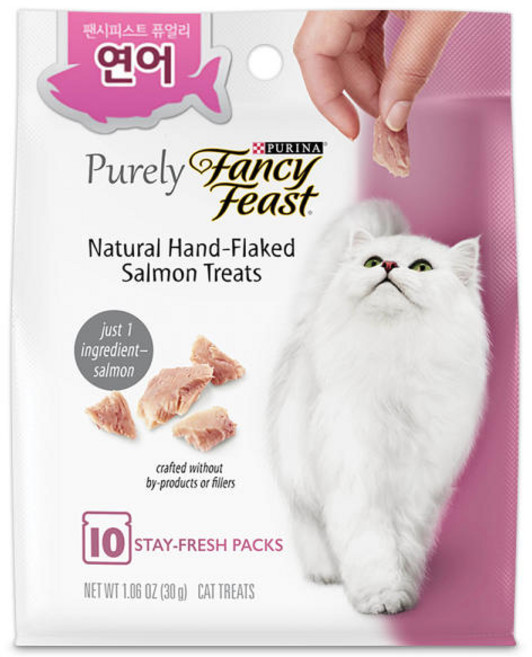 퓨리나 팬시피스트 퓨얼리 프리미엄 내추럴 습식 고양이 간식 30g, 연어, 1개