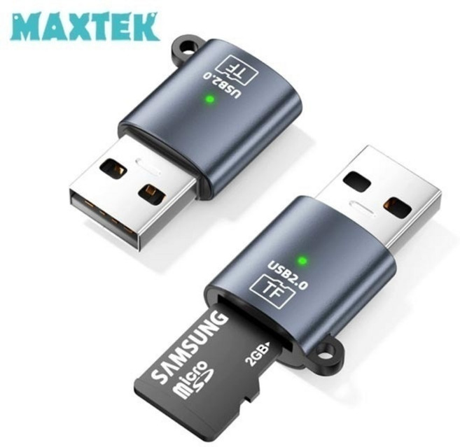 맥스텍 Micro SD 메모리 카드 리더기 USB A타입 마이크로 SD to Type-A TF 젠더 OTG 어댑터 MT995, 1개