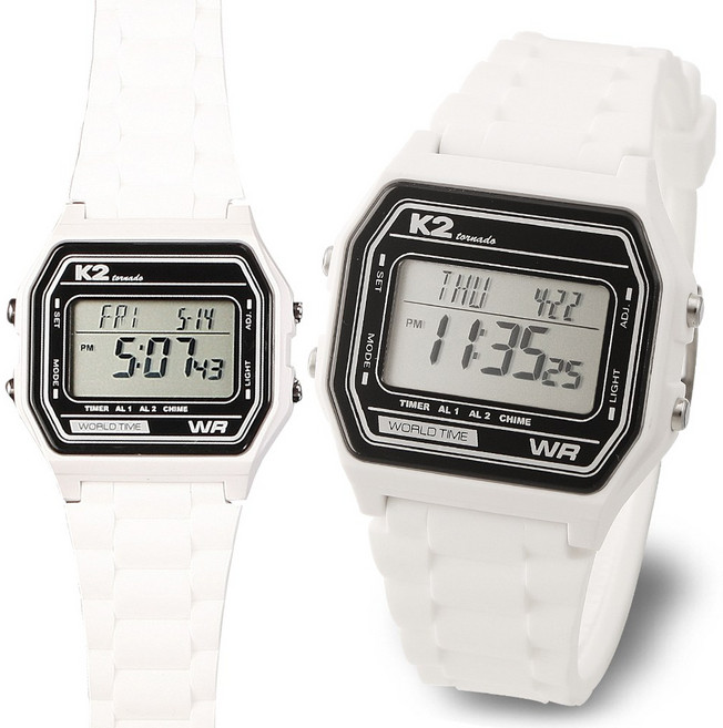 [K2 tornado] 월드타임 방수 공용 남성 여성 학생 전자시계 K2-023